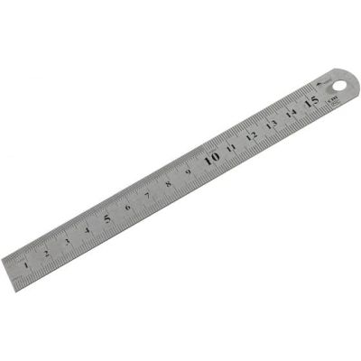 Линейка двусторонняя мет. 150мм Hobbi 15-6-015 в Иваново