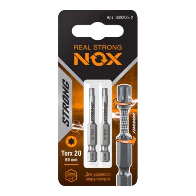 Бита TX-20-50 E 6,3 torsion "NOX STRONG" 339205 в Иваново