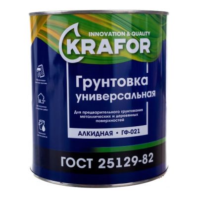 Грунт ГФ-021 серый 2,7кг (6) Krafor в Иваново