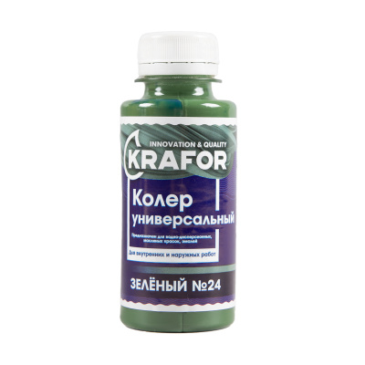 Колер универсальный №24 зеленый 100мл (6/108) "Krafor" в Иваново