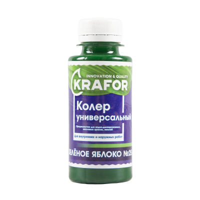 Колер универсальный №25 зеленое яблоко 100мл (6/108) "Krafor" в Иваново