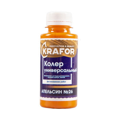 Колер универсальный №26 апельсин 100мл (6/108) "Krafor" в Иваново
