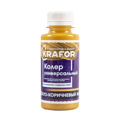 Колер универсальный №3 желто-коричневый 100мл (6/108) "Krafor" в Иваново
