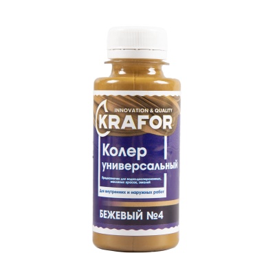 Колер универсальный №4 бежевый 100мл (6/108) "Krafor" в Иваново