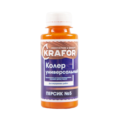 Колер универсальный №5 персик 100мл (6/108) "Krafor" в Иваново
