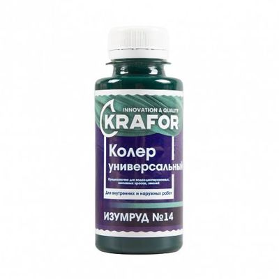 Колер универсальный №14 изумруд 100мл (6/108) "Krafor" в Иваново
