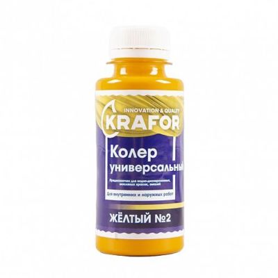 Колер универсальный №2 желтый 100мл (6/108) "Krafor" в Иваново
