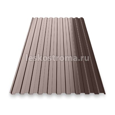 Профнастил С8 Эконом 1500*1200 Шоколадно-коричневый (RAL 8017) в Иваново