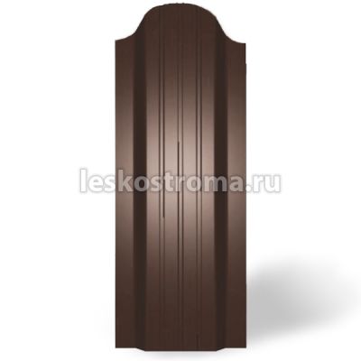 Евроштакетник П-обр 1500 Шоколадно коричневый (8017) в Иваново