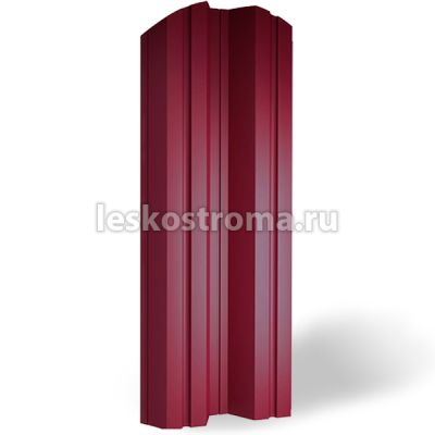 Штакетник М полукруглый 130х1800 оц 0.40 (RAL 3005) в Иваново