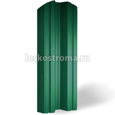 Штакетник М полукруглый 130х1500 оц 0.40 (RAL 6005) в Иваново