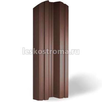 Штакетник М полукруглый 130х1500 оц 0.40 (RAL 8017) в Иваново