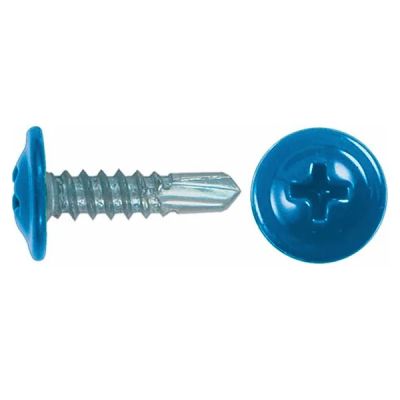 Саморез с прессшайбой сверло 4,2*25 RAL (5005) ярко-синий в Иваново