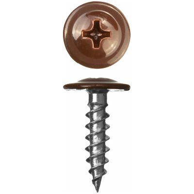 Саморез с прессшайбой острый 4,2*19 RAL (8017) темно-коричневый в Иваново
