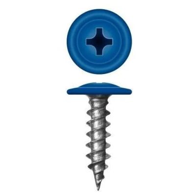 Саморез с прессшайбой острый 4,2*16 RAL (5005) ярко-синий в Иваново