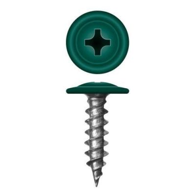Саморез с прессшайбой острый 4,2*25 RAL (6005) темно зеленый в Иваново