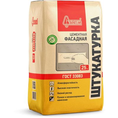 Штукатурка фасадная цементная Старатели, 25кг в Иваново